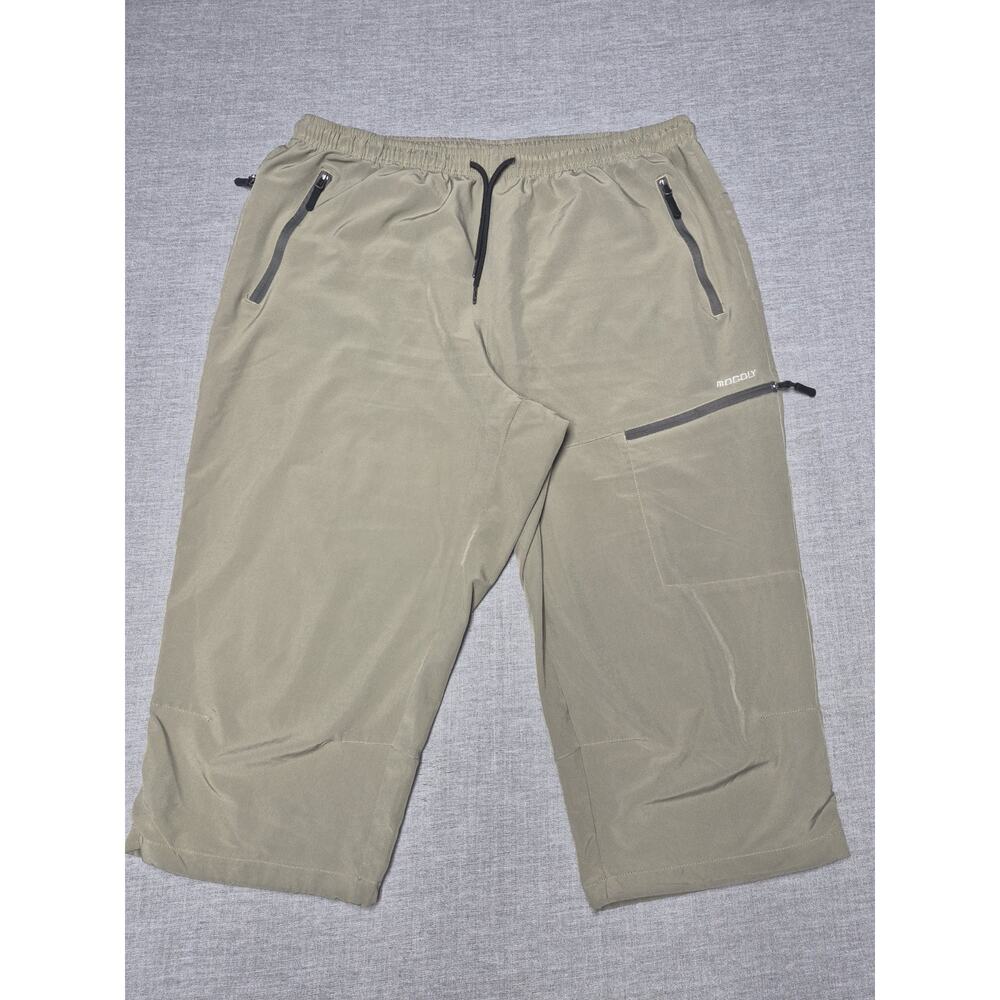 Mocoly Womens Capri Cargo Hiking Pants Army Green UPF50 Quick Dry 2XL Outdoor